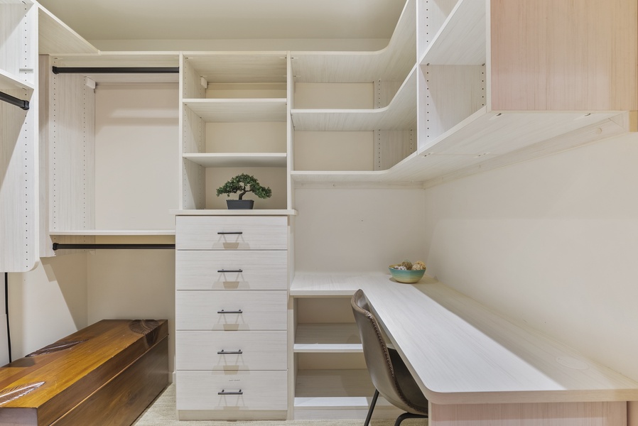 Spacious walk-in closet in Primary bedroom