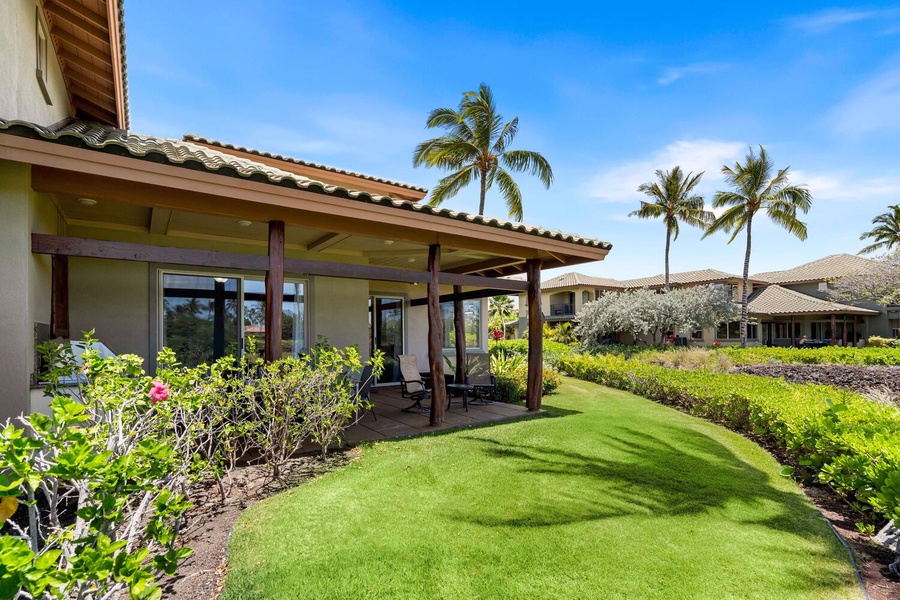 Lush green views surrounding your home away from home.