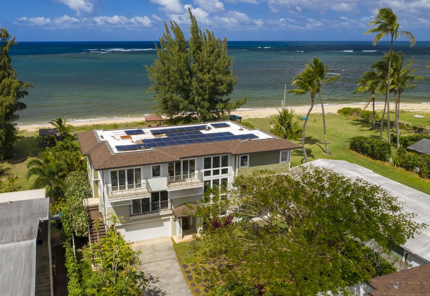 Aerial shot of the home