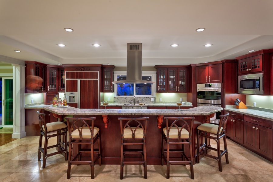 Cook up a delicious meal, all while entertaining in this open floor plan kitchen.