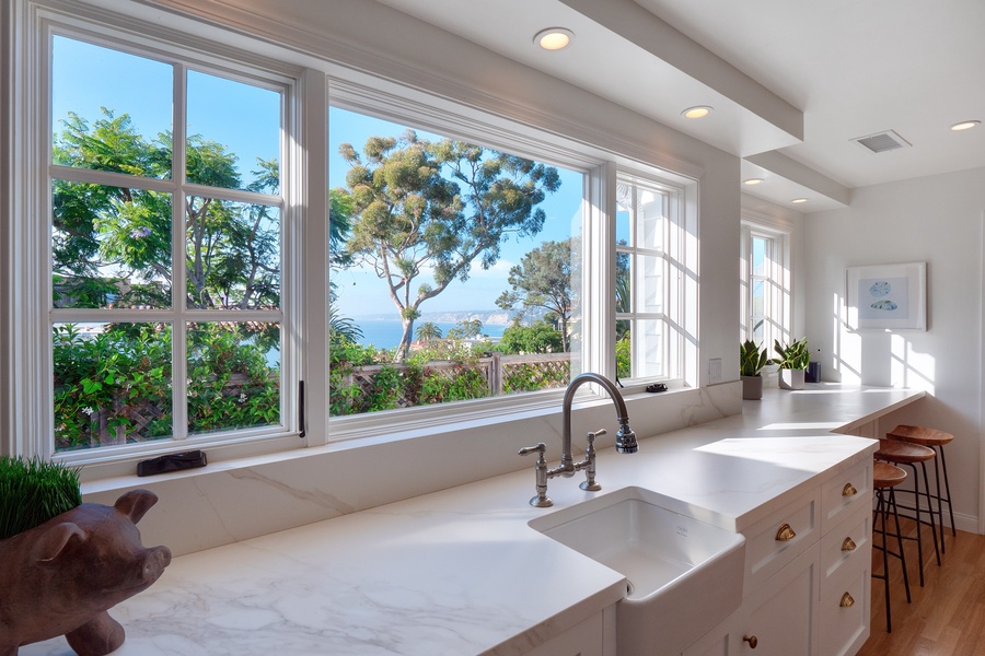 Kitchen with ocean view is the cherry on top