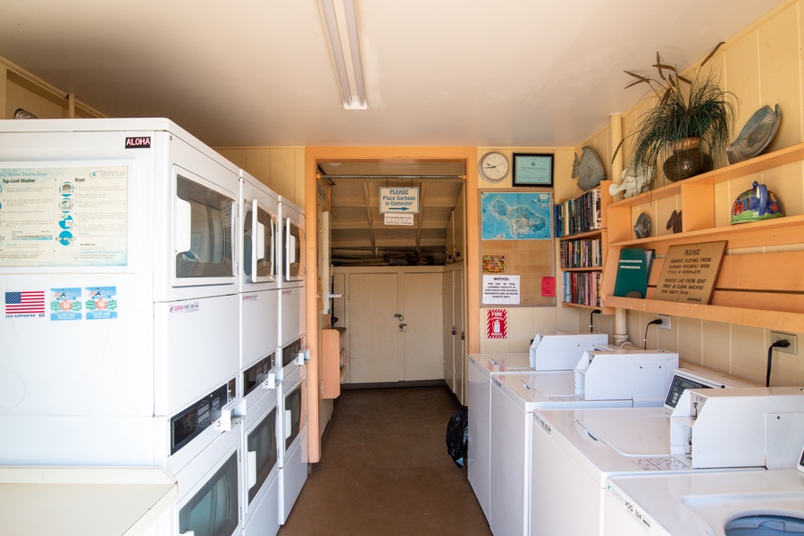 Laundry facilities on-site with change provided