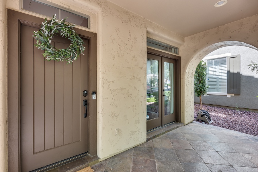 Enter through the front door or the sliders, more options for everyone!
