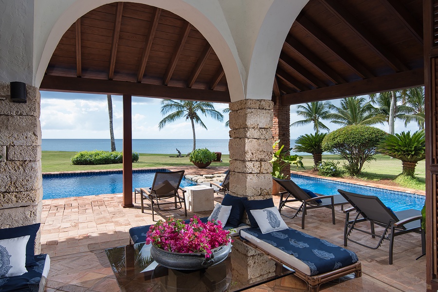 Enjoy a drink while admiring the scenic view of Dominican Republic.