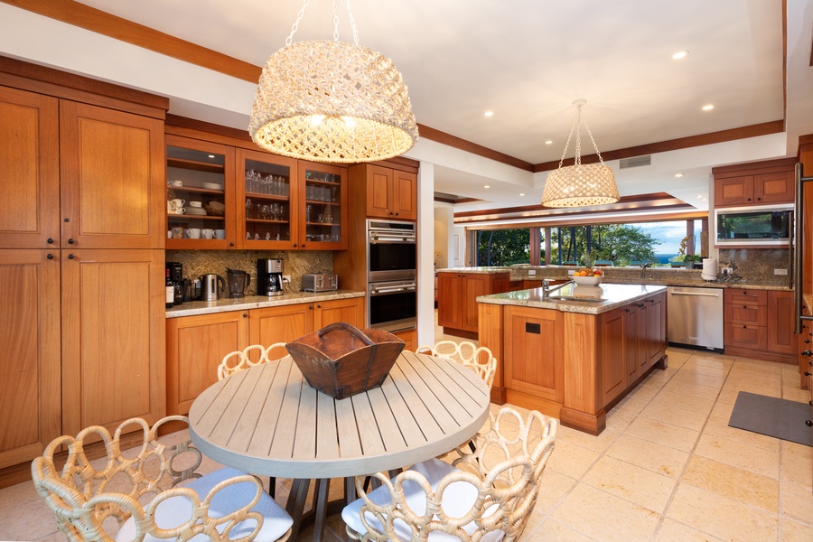 Spacious open-concept kitchen with top-tier appliances