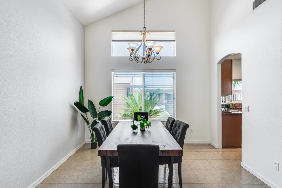 Dining room with lots of natural light