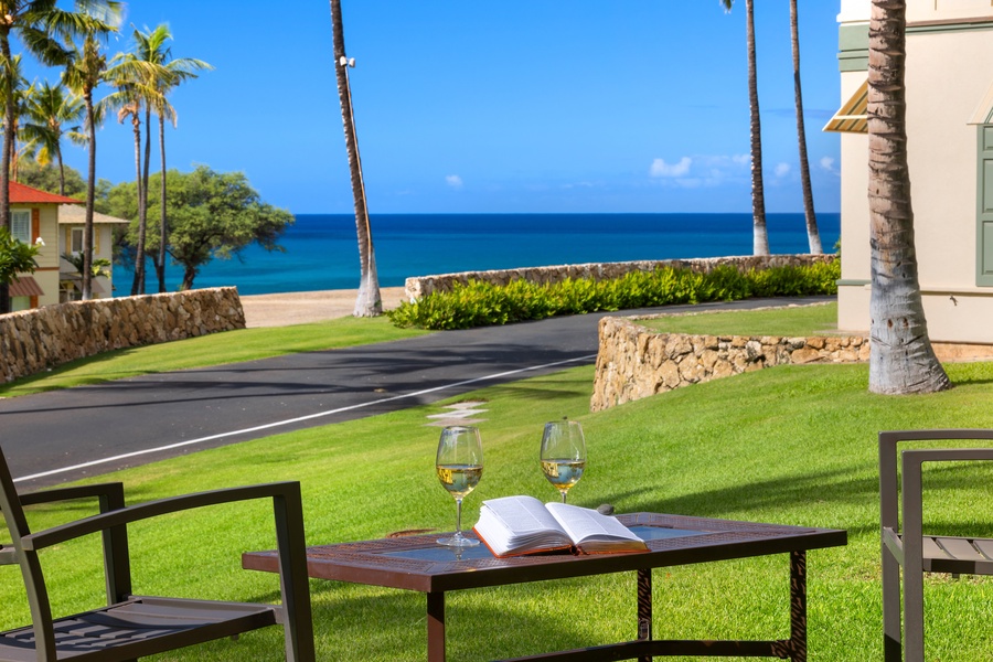 Savor ocean views and gentle breezes while enjoying a quiet moment outdoors.