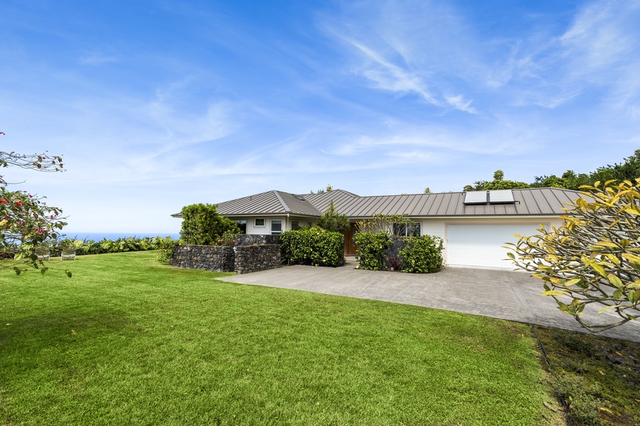 Expansive yards on both sides of the home