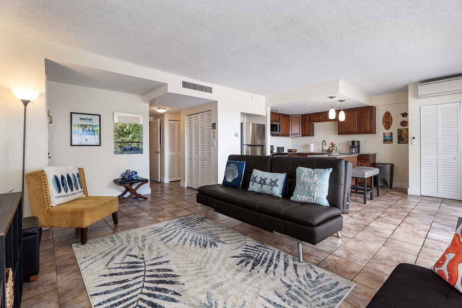Spread out in the open-concept floor plan, ideal for spending quality time together.