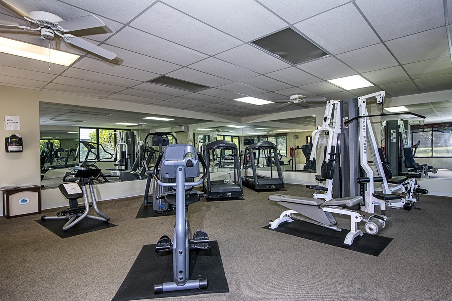 Fitness room on property