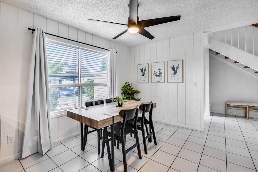 Formal dining area with seating for 4