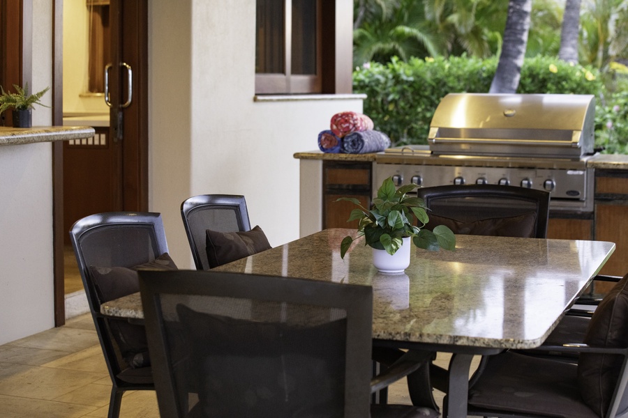 Fire up the grill on your private patio where granite dining awaits memorable outdoor meals.