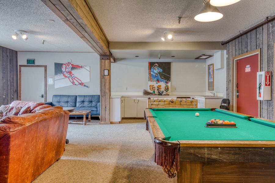 Rec room pool table for some play time