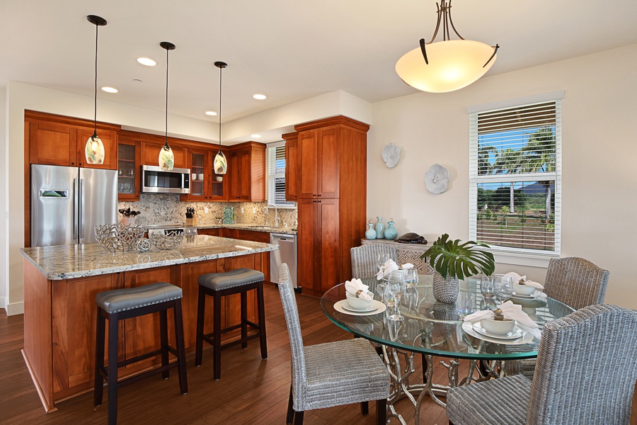 Dining and kitchen area