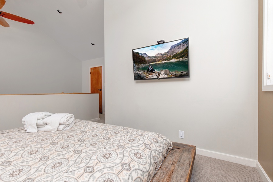 Tv in the bedroom for when you are feeling extra lazy