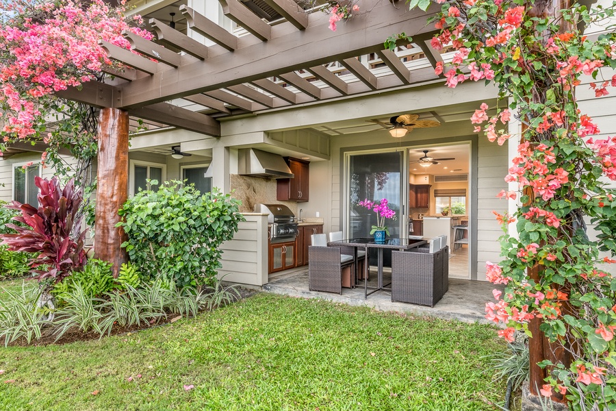 Enjoy Dining Outdoors on Your Private Patio Outside the Living Room w/ Gas Grill & Wet Bar