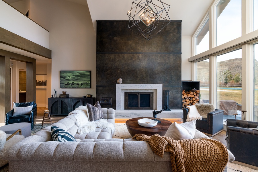 Living area adorned with plush couches for ultimate comfort.