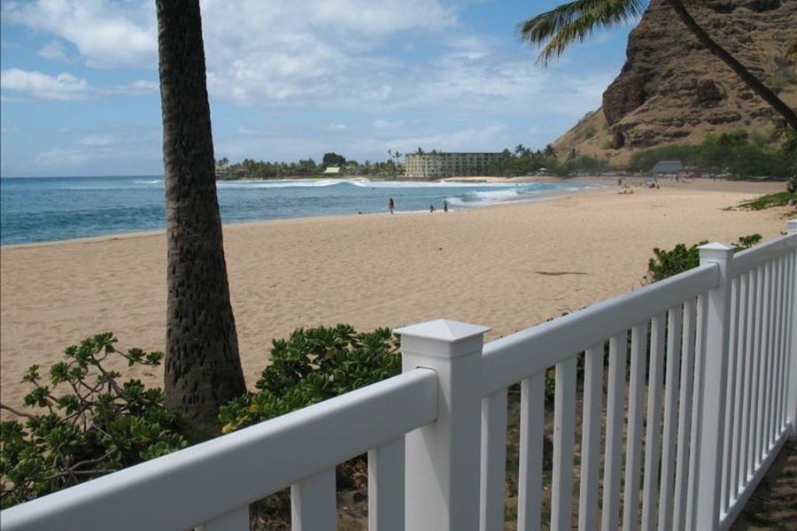 Beach view from the lanai.