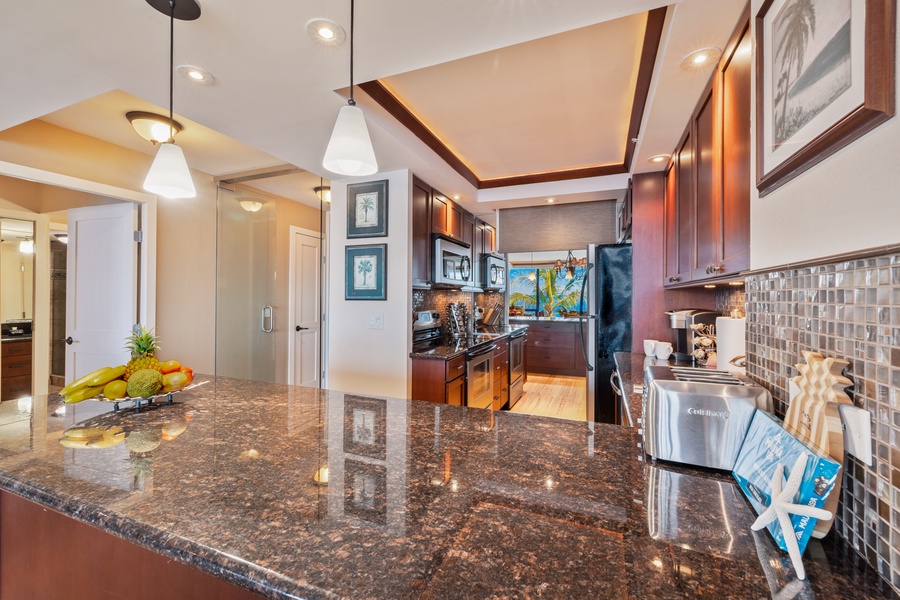 Large kitchen island great for entertaining