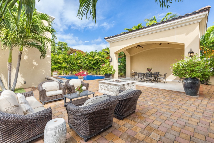 Welcome to The Kahala Mansion outdoor living spaces that define your stay.