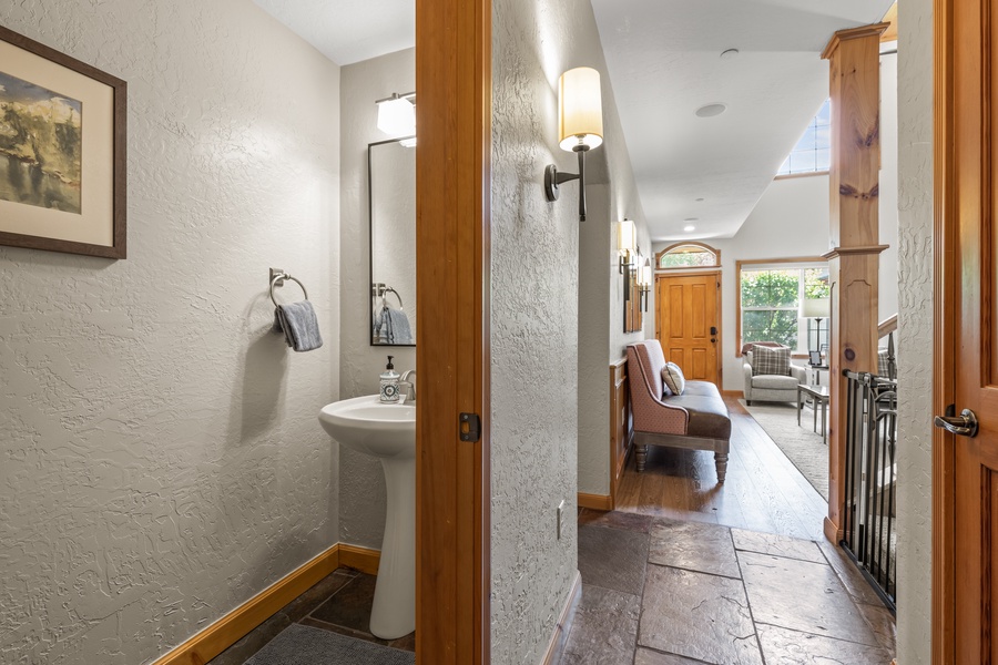 Half-bath off of the living room