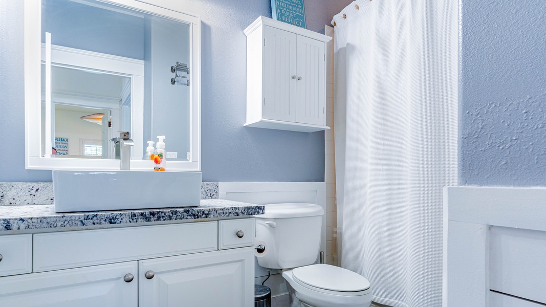 The second guest bathroom with a shower.