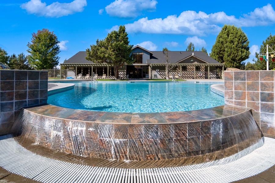 Take a refreshing dip in the serene pool to cool off during a warm summer day!