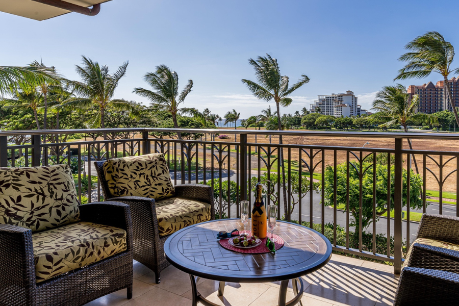Sip a cool beverage on the lanai after a long day at the beach