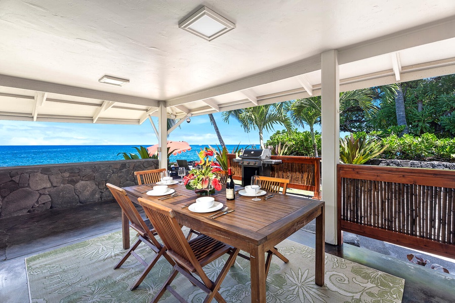 Dining with an ocean view—savor every bite while watching waves roll in.