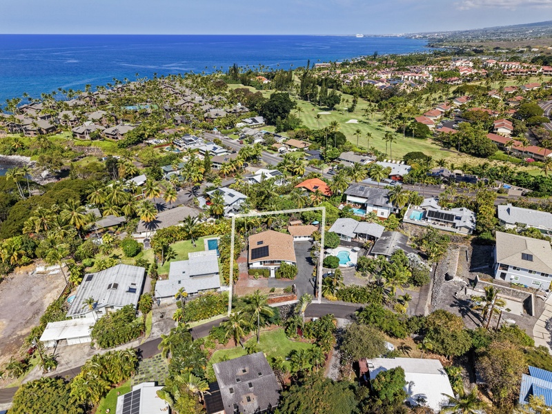 Enjoy the best of the Kona Coast with the home ideally located near the ocean, local beaches, and scenic shoreline views.