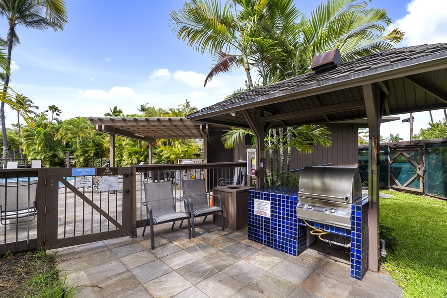 BBQ near the ocean front pool