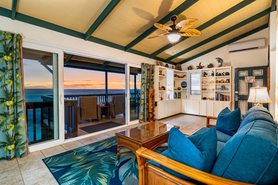 Enjoy breathtaking sunsets each evening from the comfort of your indoor living space.