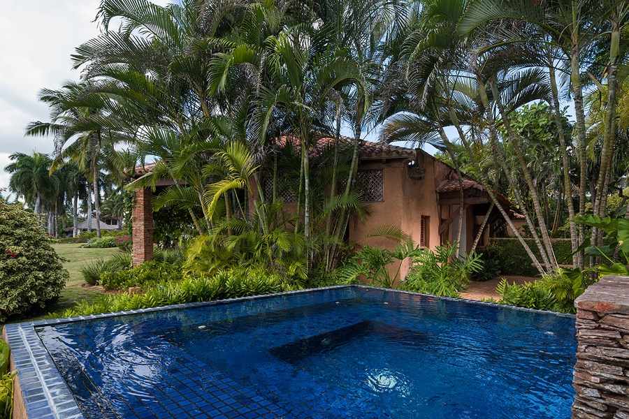 Enjoy the private pool and tropical surroundings.