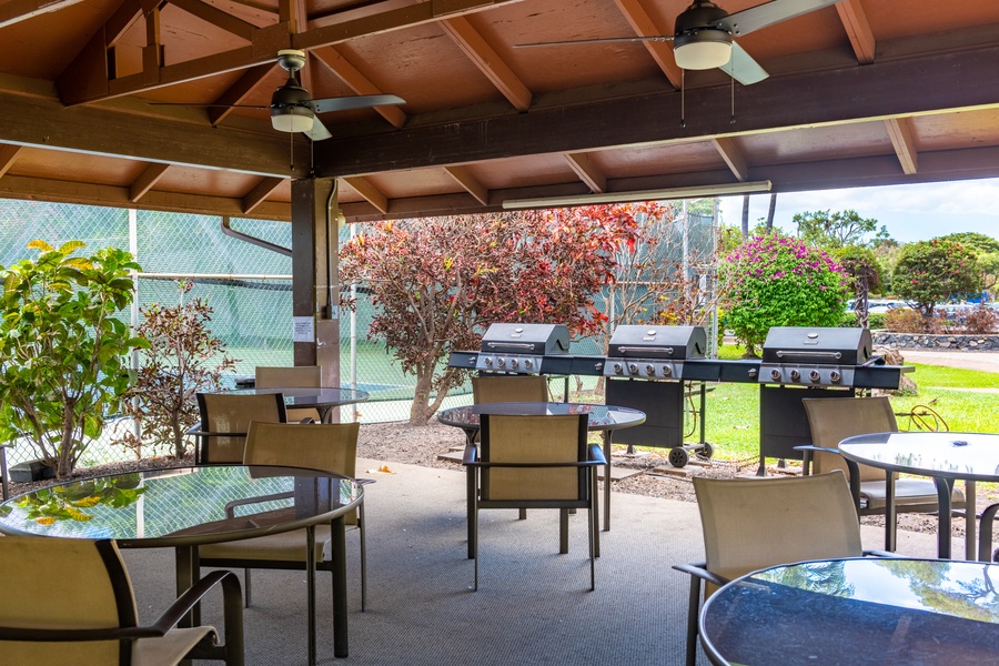 Gather for grilled meals and good company at the resort's shaded BBQ cabana.