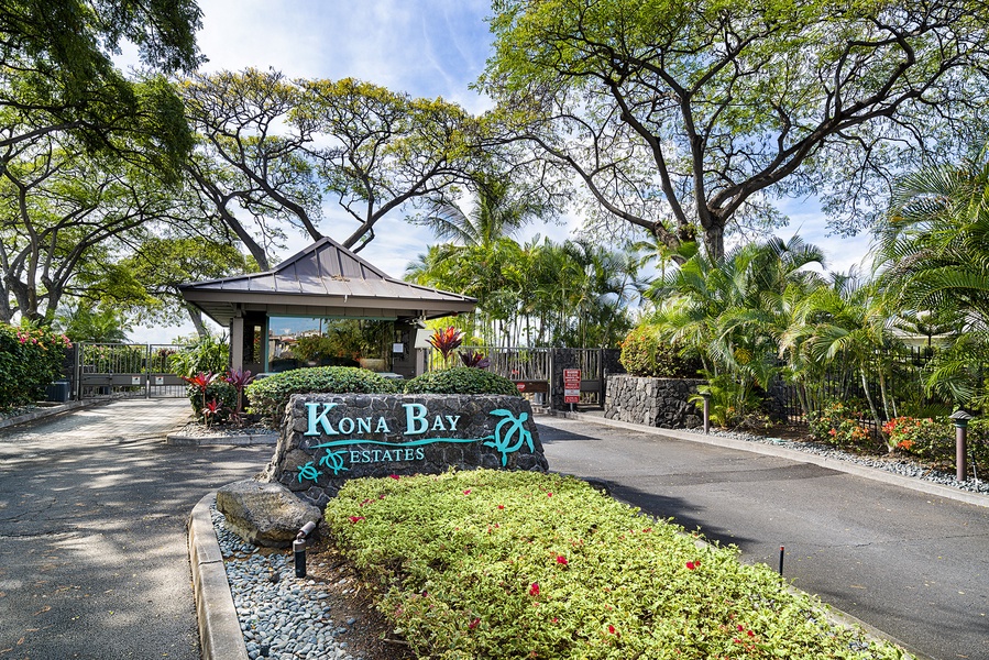 Gated entry to the complex