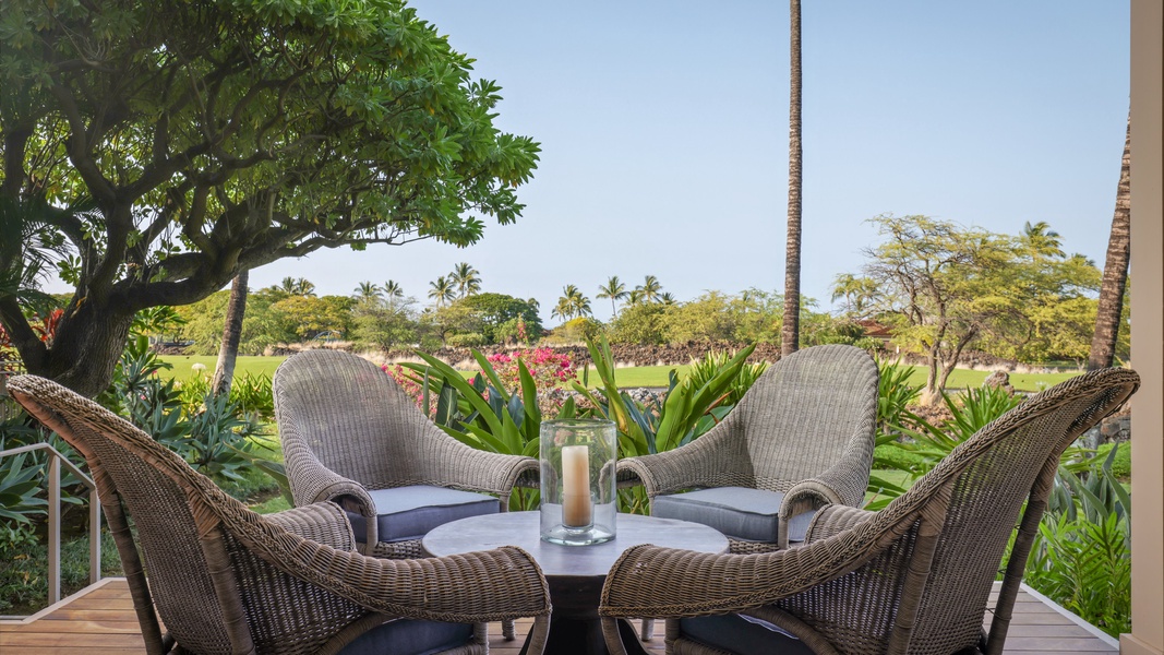 Savor your morning coffee conversations in the family den.
