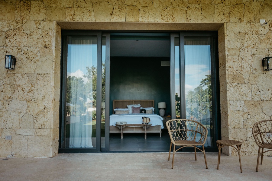Enjoy fresh air and the beautiful morning views from the guest bedroom.