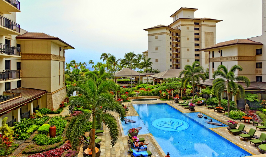 The lap pool with crystal blue waters.