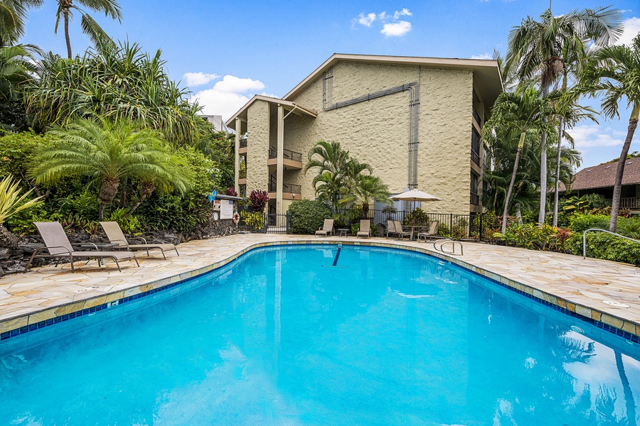 Refreshing community pool area