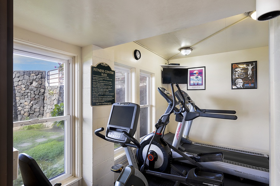 Fitness room at Kona Makai!