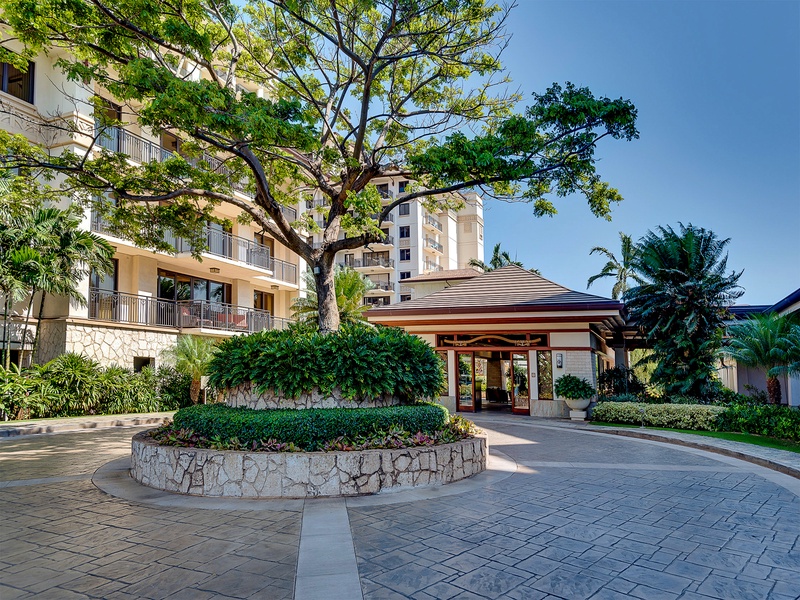 The resort entrance where we welcome you and your vacation begins.