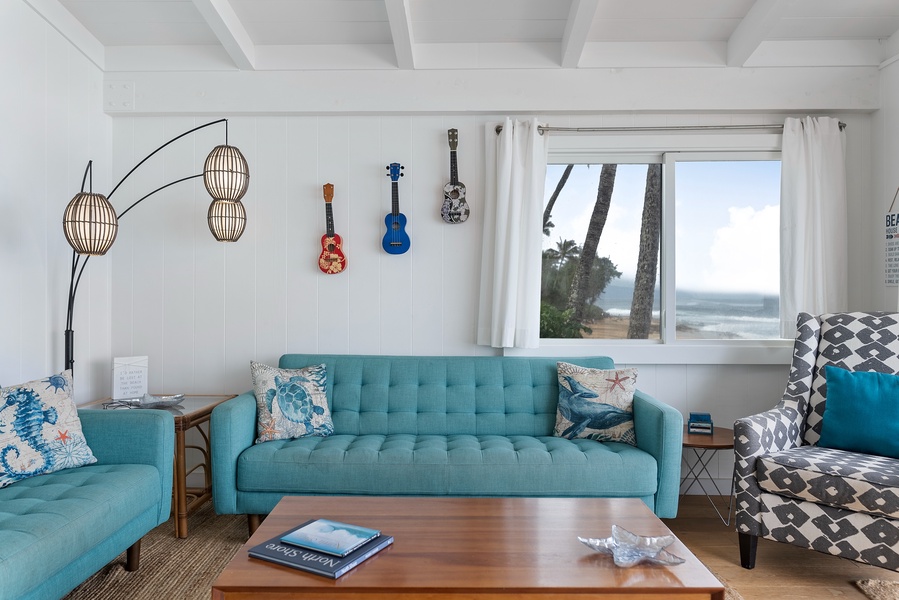 Beautiful beach views from the comfort of your living room