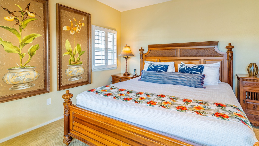 The primary guest bedroom with comfortable accommodations.