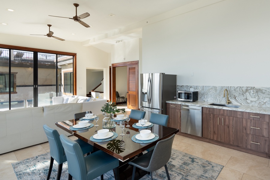 Meal preparation is a breeze in a custom kitchen.