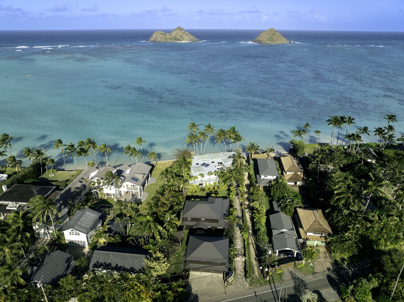 Aerial shot of the property