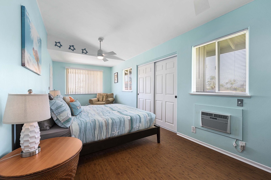 2nd floor guest bedroom equipped with King bed