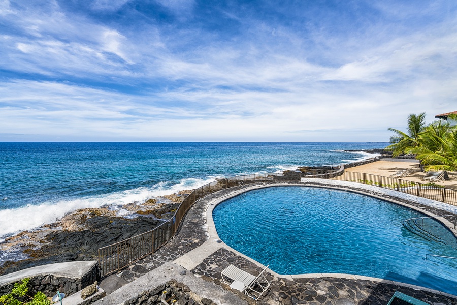 Salt water pool at the oceans edge