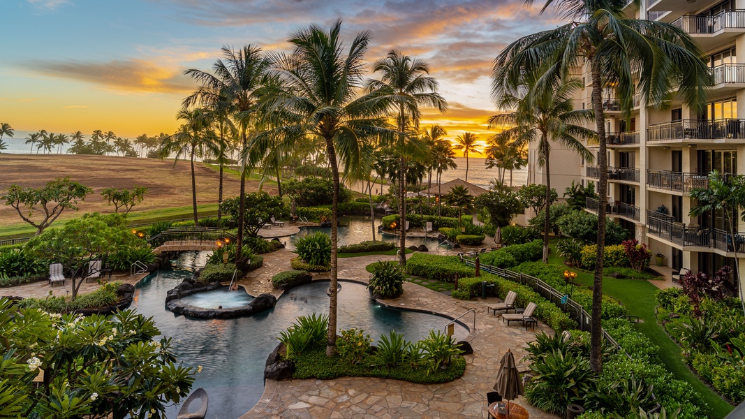 Take in the sunrises and sunsets from the large lanai.
