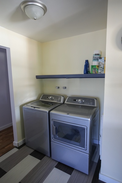 Laundry day during your stay made easy with this convenient washer and dryer duo