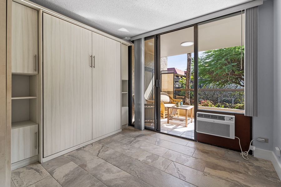 Versatile Murphy bed, perfect for maximizing space in the bonus room.